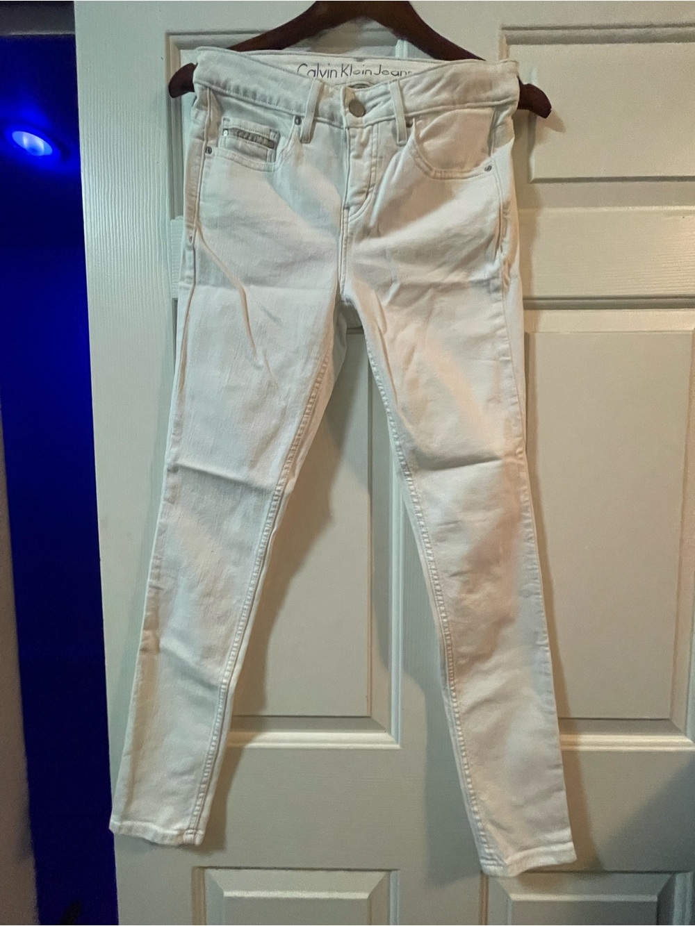 Calvin Klein White Curvy Skinny Denim Jeans Size 26x30⁠
